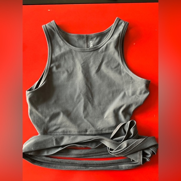 Live the Process Ballet Top Heather Gray M. - Picture 2 of 10